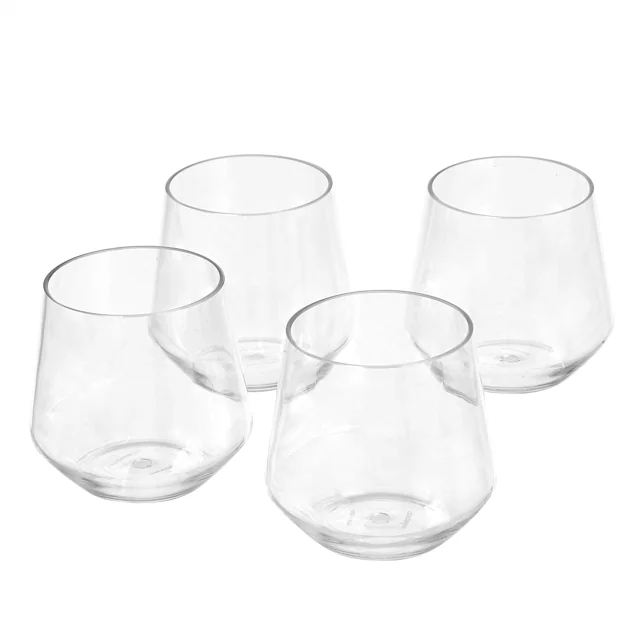 AmazonBasics Tritan 無柄酒杯|14oz・4件組