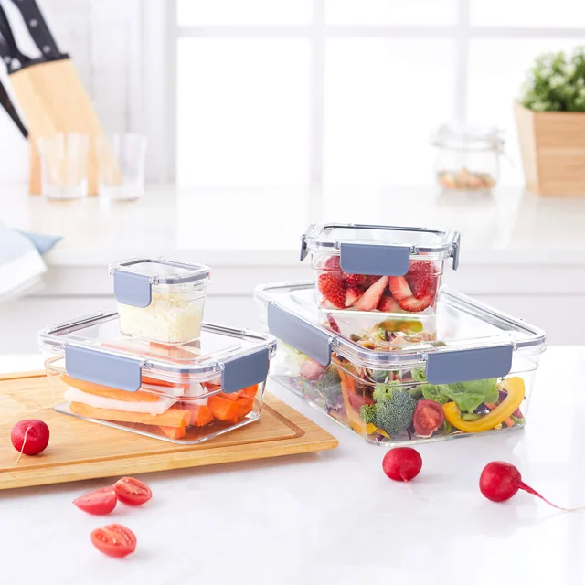 AmazonBasics 透明Tritan 密封食物盒｜22件組 · 同款實物照片