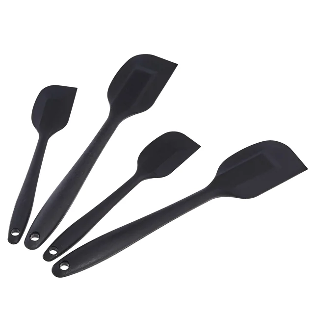 Amazon Basics 黑色矽膠刮刀|2小2大|4件組