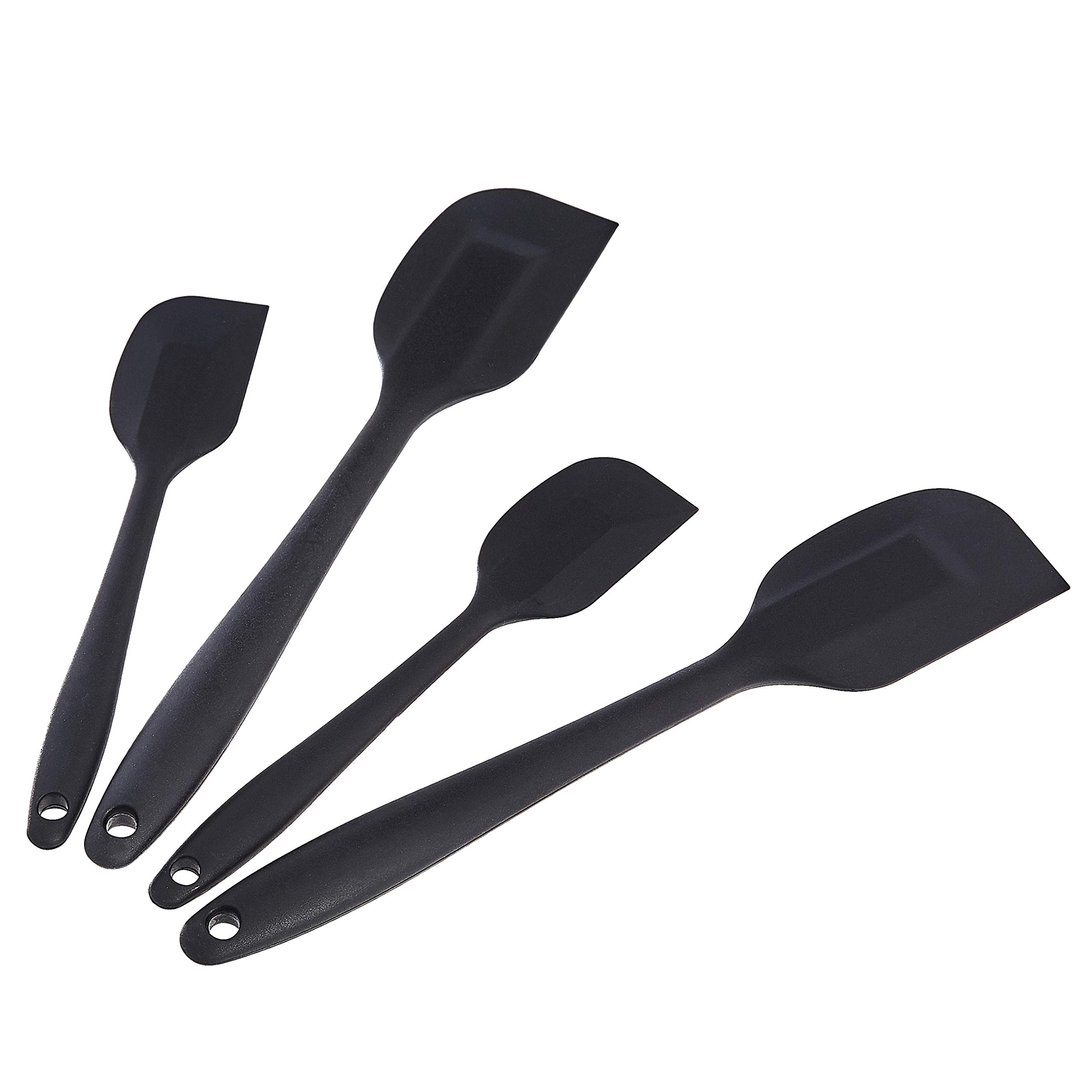 Amazon Basics 黑色矽膠刮刀｜2小2大｜4件組
